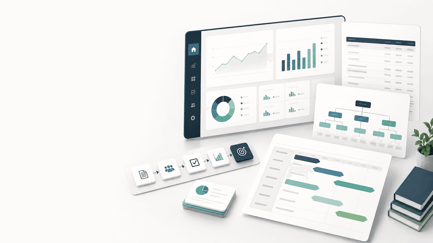 PL、KPI、事業計画を一つの流れで確認する様子